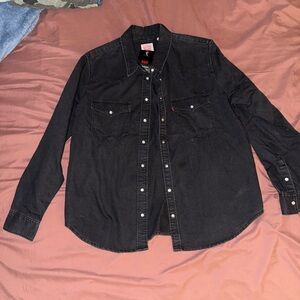Levi’s Black Denim Button-Up Shirt
